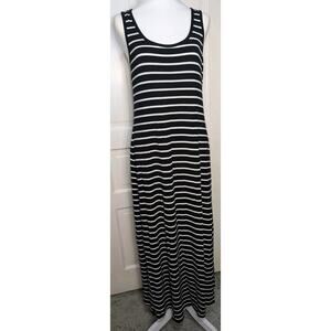 Old Navy Maxi Dress Striped Sleeveless Women's L Petite Tank Resort (914)